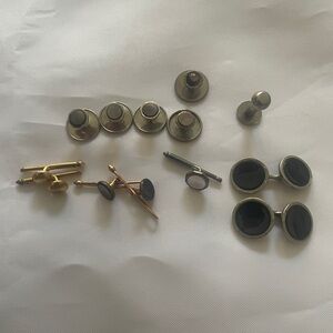 Group of Vintage Tuxedo Shirt studs and cuff links